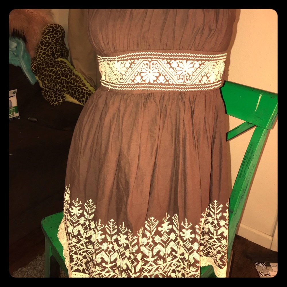 Brown short dress